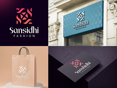 Sansidhi Fashion: Elegant Logo Design for Luxury Saree Brand brand identity branding indian fashion logo design luxury brand luxury sarees sansidhi fashion