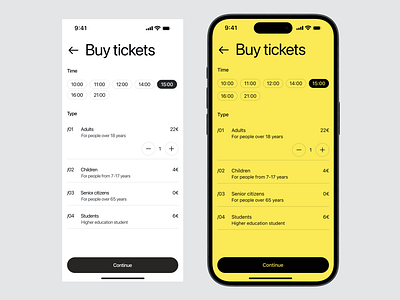 Museum Tickets Purchase app art bright conteporary design exhibition modern museum ticket ui ux