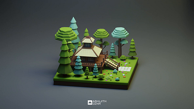 The Forest Zen, Mini World 3d render