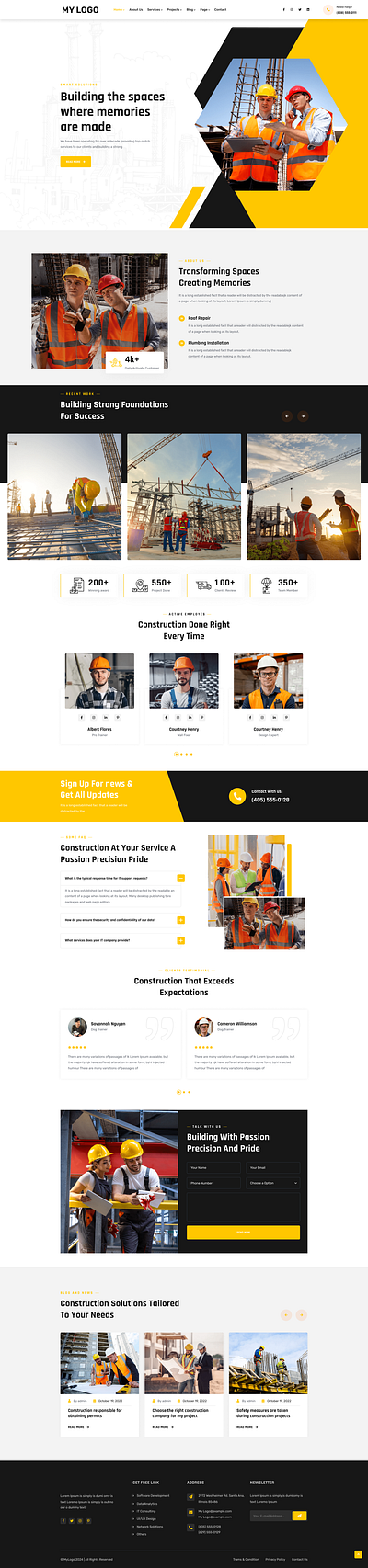 Construction Website UI Design | Streamlined and Professional In 3d animation branding construction website design graphic design illustration logo motion graphics ui vector