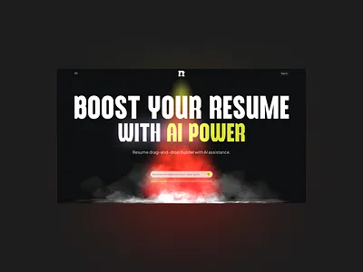 RESUMEROCKET| AI resume builder | SaaS Landing Page ai application branding builder colors conversational figma illustration landing logo saas ui uxui web application