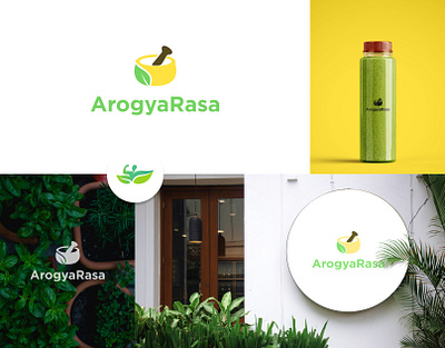 Arogyarasa Logo | Nutritionist Logo branding design designing figma herbal logo logodesign nutrition photoshop yoga