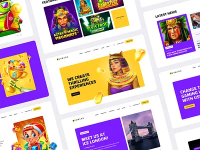 BGaming Website Design branding figma games gaming igaming illustration ui ux vibrant web webdesign webflow website website ui website ux