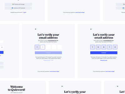 Verification & Registration design fields registration ui ux verification website