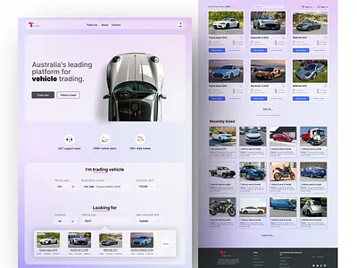 TradeMe car dealer car showroom carsale cms digital product design product design trade ui uiux ux website wireframing