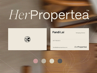 Her Propertea Branding & Packaging Design / Brand Identity / Tea 3d bevarege branding branding agency business calm coffee color palette drink drink branding and packaging feminine greentea herbel label logo machta naturaş packaging tea wellness