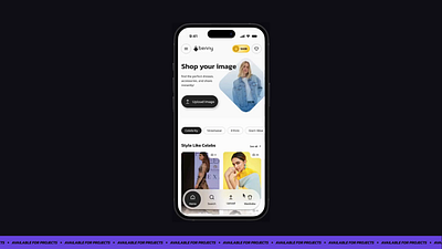 Benny App Redesign glasmorphism mobile app shopping ui user interface ux