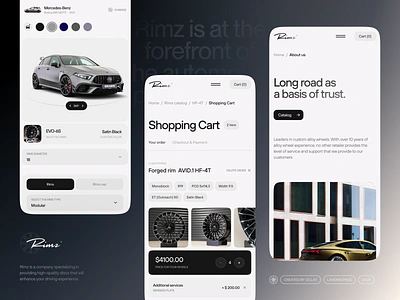 eCommerce Mobile Responsive app design auto card clean design dropshipping ecommerce ecommerce website item mobile app mobile design mobile responsive shop shopify store ui user experience webflow website ecommerce wheels