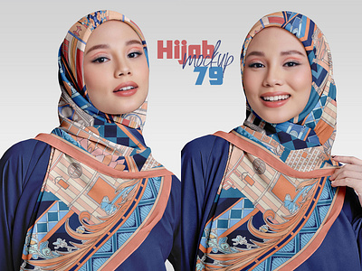 Hijab Mockup Pack 79 apparel clothes design download esarp fashion hijab mockup sal scarf shawl template textile women