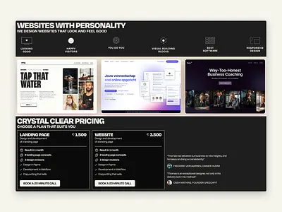 Web Design Agency Website - Features and Pricing branding design features graphic design landing page pricing ui ux web design webdesign website website design