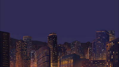 AWRT by rawmawr - Facebook Cover Video 2021 after effects animation city illustration motion graphics night procreate skyline video