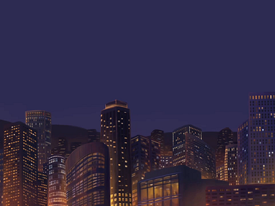 AWRT by rawmawr - Facebook Cover Video 2021 after effects animation city illustration motion graphics night procreate skyline video