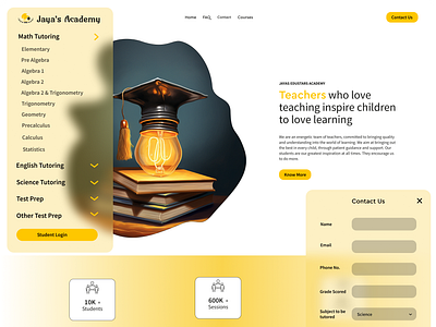 Website Redesigning - Jaya's academy adobe xd design figma graphic design illustration photoshop ui vector visual design