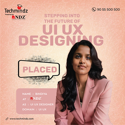 Placement poster - Techmindz adobe xd design figma graphic design illustration photoshop ui vector visual design