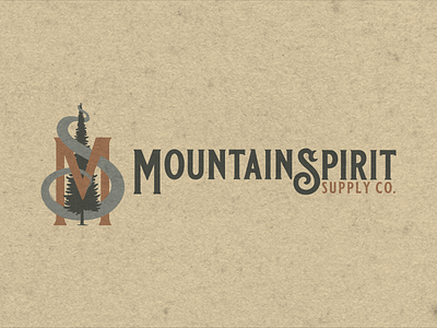 Mountain Spirit Supply Co. Logo branding design graphic design illustration logo typography vector