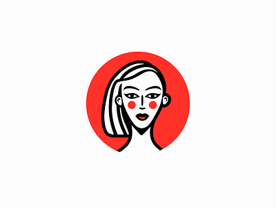 Beautiful Woman Logo beautiful beauty branding design emblem face fashion girl icon illustration lady logo mark mascot modern portrait pretty vector woman