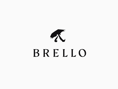 Brello logo. Logo collection logo logotype mark rain man umbrella