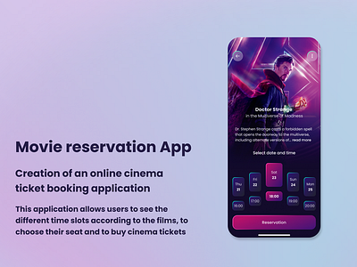 Movie reservation app app application mobile mobile application mobile designer product design ui ui design ux ux design