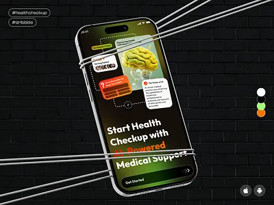 AI Based Health Checkup Mobile App Design 📱 ai diagnostics ai health app ai healthcare app app design chatui doctor app health analysis health app health checkup health metrics health tracker health ui healthcare mobile app healthcare ui healthtech heartrate medical app mobile app mobile health virtual care