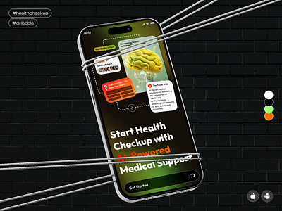 AI Based Health Checkup Mobile App Design 📱 ai diagnostics ai health app ai healthcare app app design chatui doctor app health analysis health app health checkup health metrics health tracker health ui healthcare mobile app healthcare ui healthtech heartrate medical app mobile app mobile health virtual care