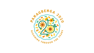 25th Panagbenga Flower Festival Logo Concept 2020 baguio botanical branding festival flower logo panagbenga petal philippines sunflower