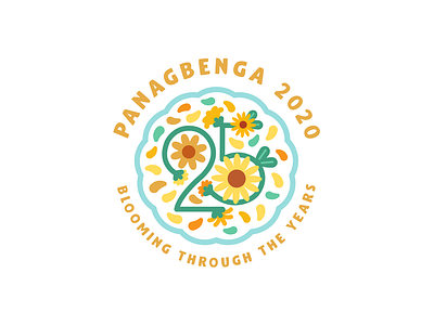 25th Panagbenga Flower Festival Logo Concept 2020 baguio botanical branding festival flower logo panagbenga petal philippines sunflower