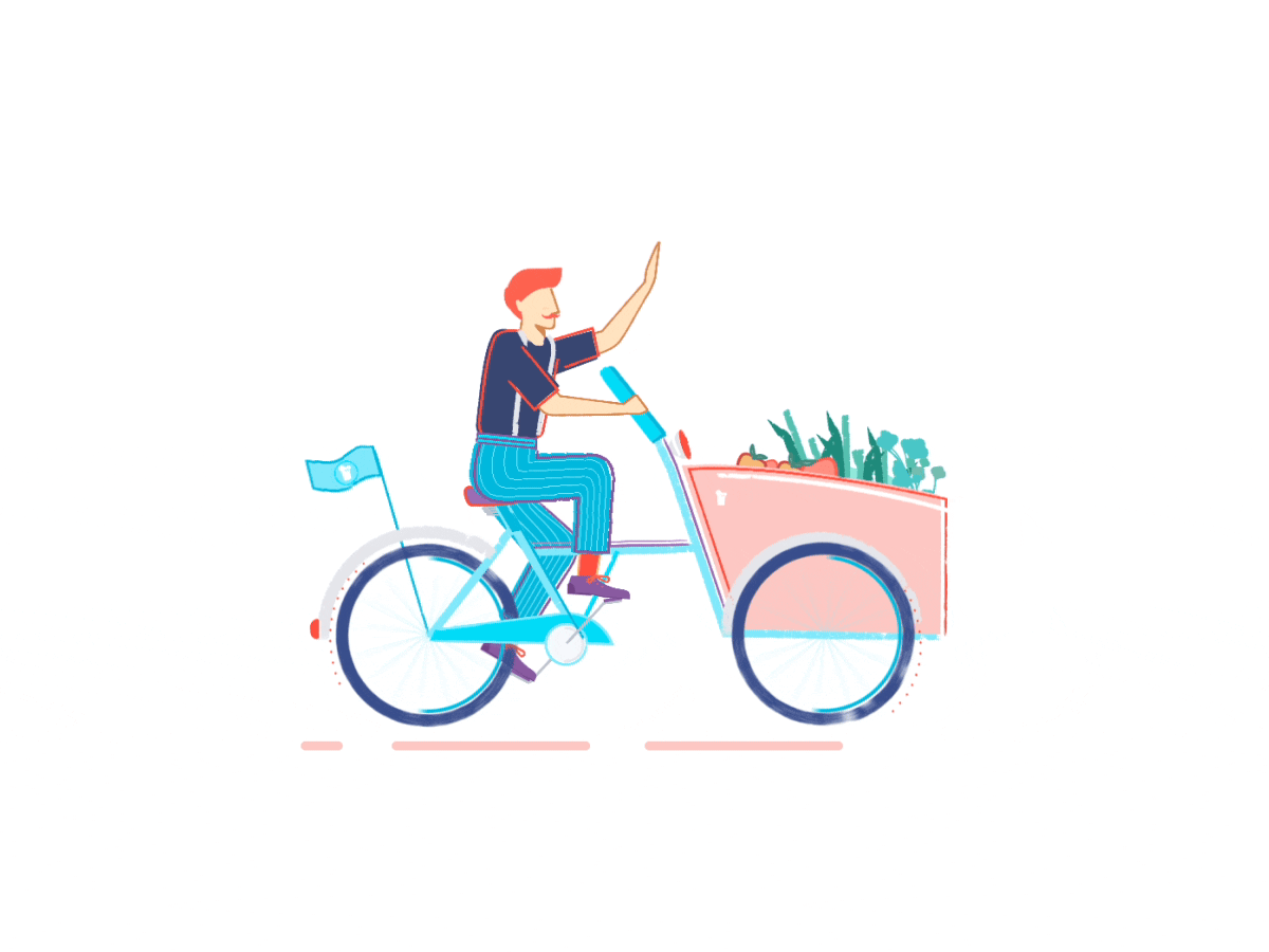 Cargo bike animation 2d animation design graphic design illustration motion design motion graphic vector