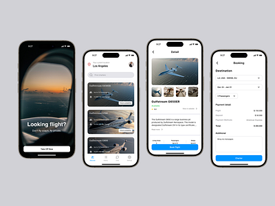 Jetseter - Private Jet Charter Mobile App graphic design mobileapp privatejetapp ridesharing ui uiux uiuxdesign