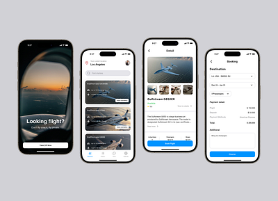 Jetseter - Private Jet Charter Mobile App graphic design mobileapp privatejetapp ridesharing ui uiux uiuxdesign