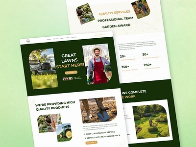 Lawn care and Landscaping Website landscaping landscaping website lawn care design lawncare website modern design webdesign