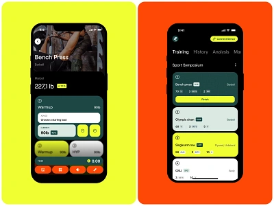 Enode - UI Exploration app clean colors dashboard design design system exercise fitness flat gym ios mobile app product design training typography ui user experience user interface ux wearable