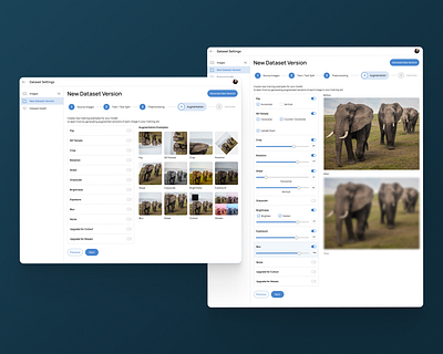 Dataset Setting page for ML Application ai artificial intelligence design desktop light machine learning ml settings ui uidesign uiux ux uxdesign web app web application web design web service