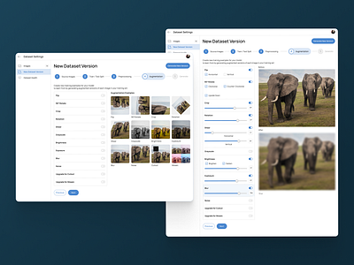 Dataset Setting page for ML Application ai artificial intelligence design desktop light machine learning ml settings ui uidesign uiux ux uxdesign web app web application web design web service