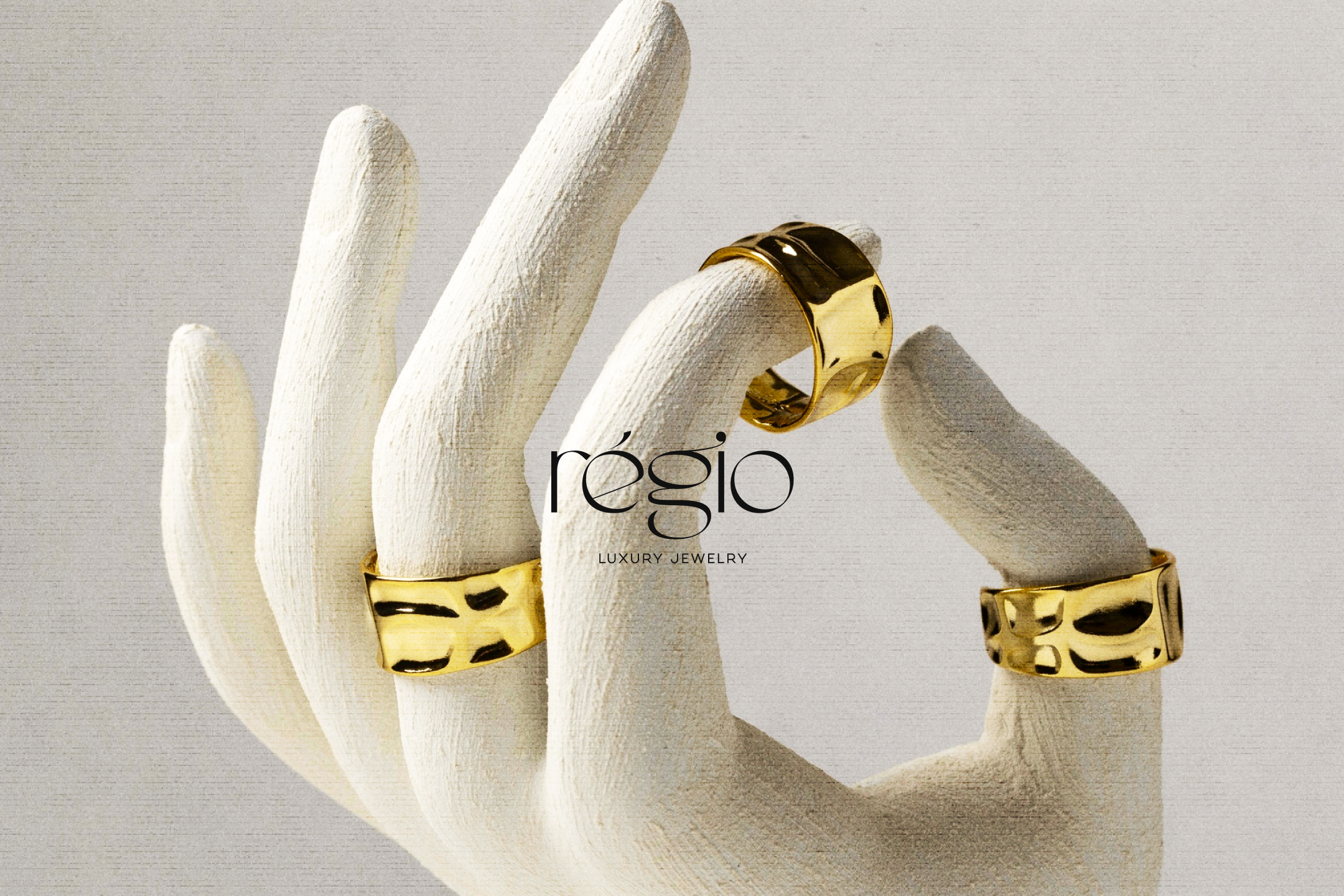 Régio Luxury Jewelry black brand identity branding design earring fashion figma gold illustrator jewelry jitter landing page logo logomark motion graphics necklace photoshop typography ui webpage