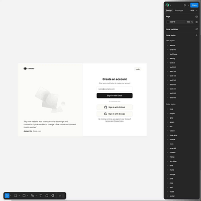 Elastic login form design in Figma 🤸‍♂️ branding design design system figma illustration interface login logo sign in sign up ui ui kit ux