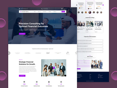 Finance & Consulting Landing Page UI Design figma landing page ui uiux website design