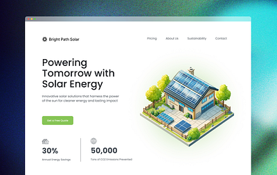 Solar Energy Website Design branding design interface layout ui ux web design website