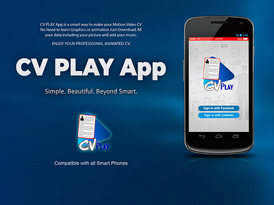 CV PLAY App app application branding design graphic design logo mobile motion graphics video video motion