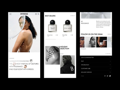 Website UI - BYREDO figma interface design landing page redesign typography ui ui design ux ux design uxui uxui design web design website deisgn