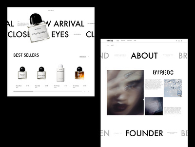 Website UI - BYREDO figma interface design landing page redesign typography ui ui design ux ux design uxui uxui design web design website design