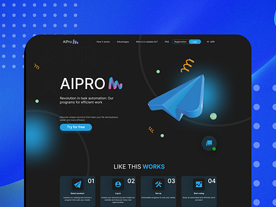 Project AIPro Telegram Account Management Automation Service We branding figma graphic design logo prototyping telegram ui ux ui web web design