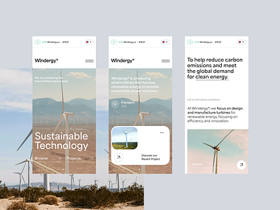 #2 Concepts / Windergy animation design eco electricity energy green mobile motion nature phone power sustainable turbin ui ux webdesign webdevelopment website wind windfarm