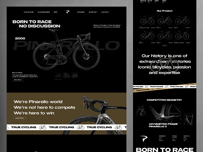 Pinarello - Luxury Sport Bicycle Ecommerce Bold Modern Website bicycle bold branding case study clean company profile interior landing page luxury minimalist modern transportation ui ux web design web designer website website design website designer website layout