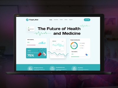 Healthcare Landing page | Firqah_Med design doctor doctor landing pag dribbble healhcare health health landing page healthcare landing page illustration landing page landing page design medical medicine ui uiux web design website design