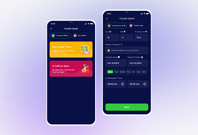 Create Deals - Mobile app app design create deal deal support ui design