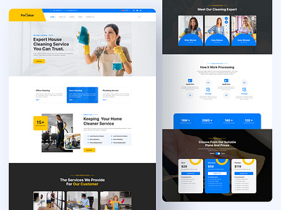 Clean & Modern Website Design for Professional Cleaning Service carpet cleaning cleaning services design showcase graphic design home cleaning landing page design local cleaning service modern design office cleaning professional cleaners ui uiux uiux design uiux designer user interface ux web design inspiration web layout webdesign website design
