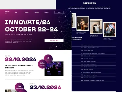 Tech Event conference design event hero landing page live event meet modern project tech tech event ui design ui ux web web design