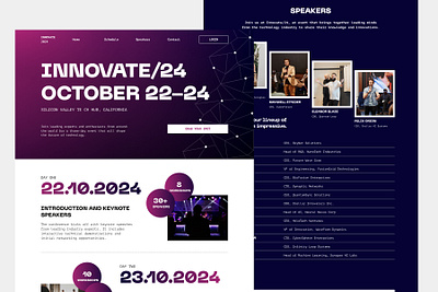 Tech Event conference design event hero landing page live event meet modern project tech tech event ui design ui ux web web design