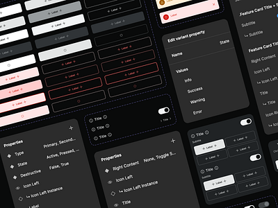 Design System for a Mobile App 🧩 buttons components dark mode design design system figma iot mobile mobile app design properties style guide ui ui design ui kit uiux user interface ux uxui variants