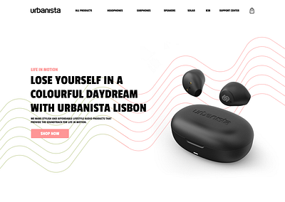 Urbanista Hero Section Redesign earphones hero hero section redesign ui ui ux urbanista ux web design website website redesign